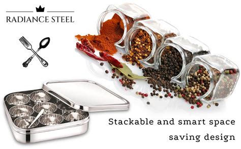 square masala box steel|buy masala dabba.